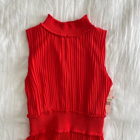 NWT Nanette Lepore Pleated High Neck Dress (sz 8) - Picture 3 of 8